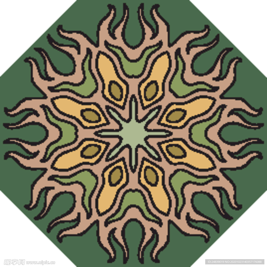 古典少数民族花纹底纹矢量