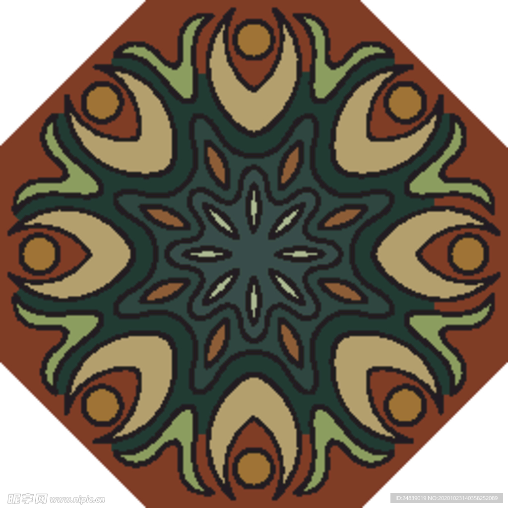 古典少数民族花纹底纹矢量