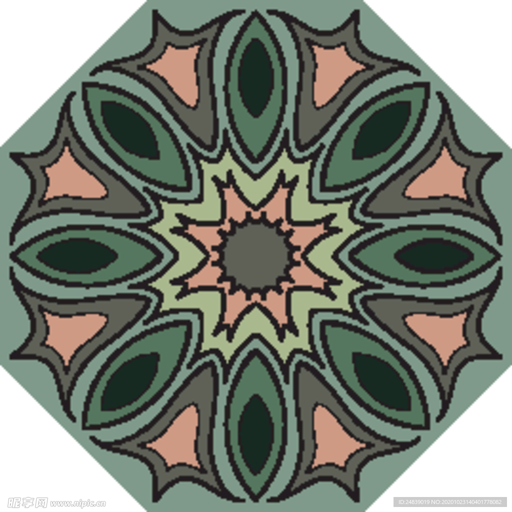 古典少数民族花纹底纹矢量