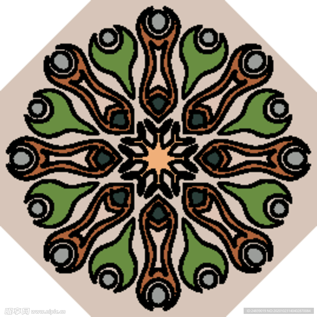 古典少数民族花纹底纹矢量