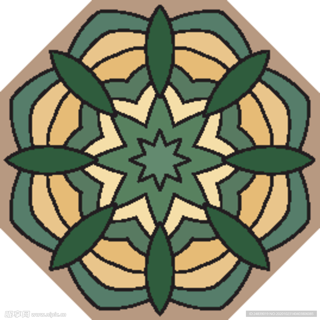 古典少数民族花纹底纹矢量