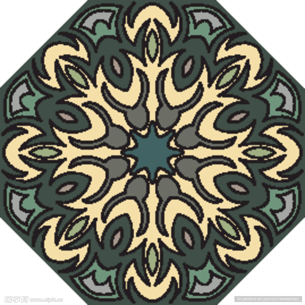 古典少数民族花纹底纹矢量