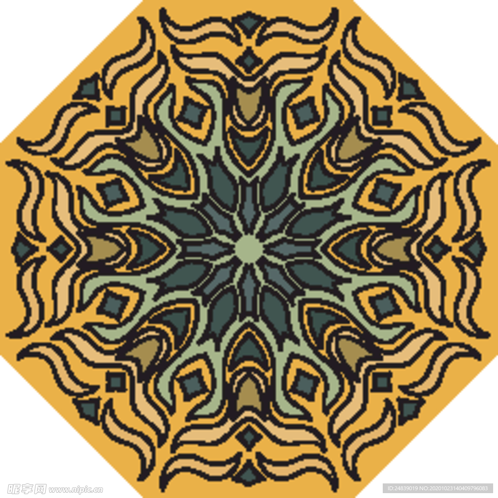 古典少数民族花纹底纹矢量