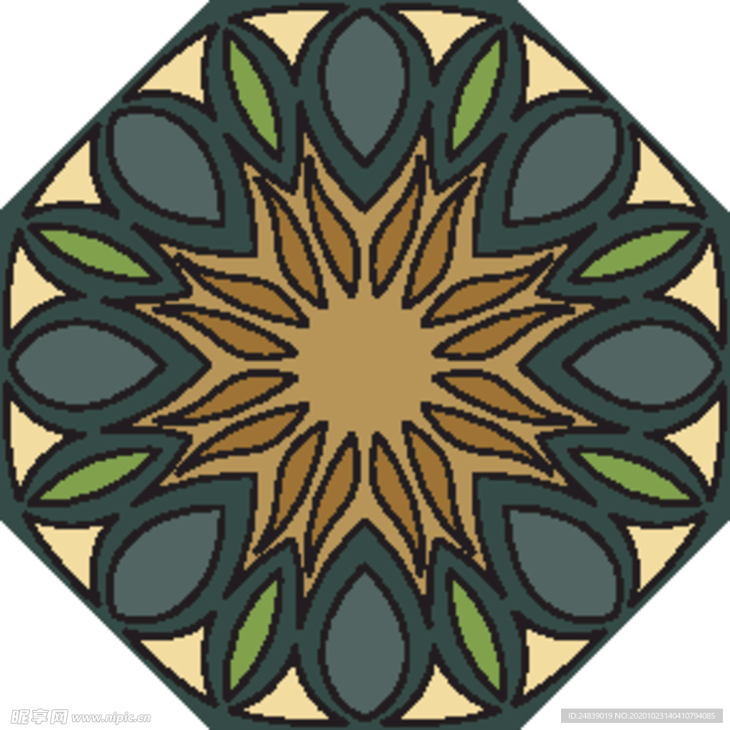 古典少数民族花纹底纹矢量