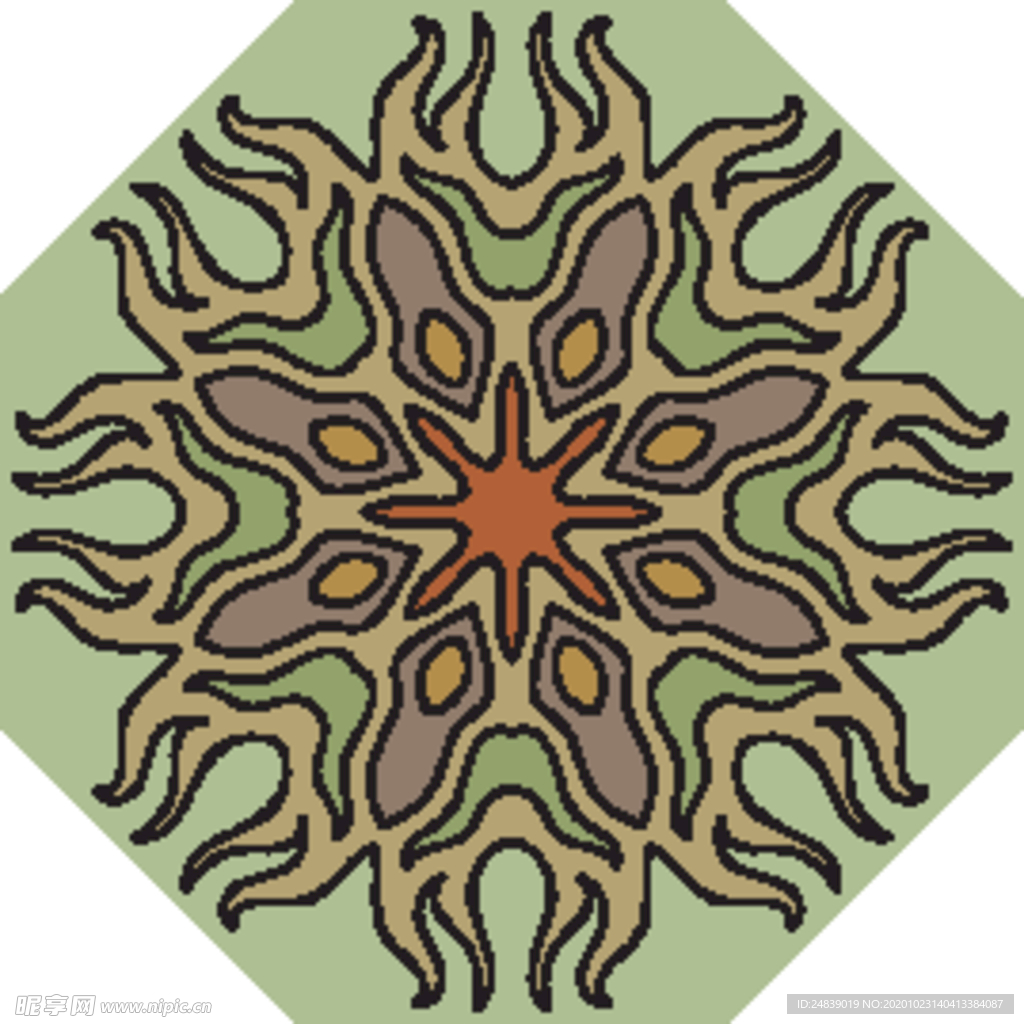 古典少数民族花纹底纹矢量