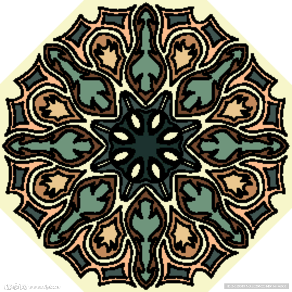 古典少数民族花纹底纹矢量