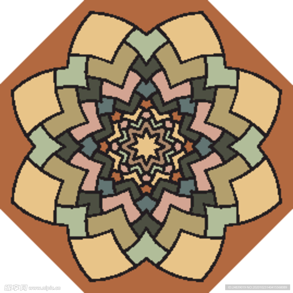 古典少数民族花纹底纹矢量