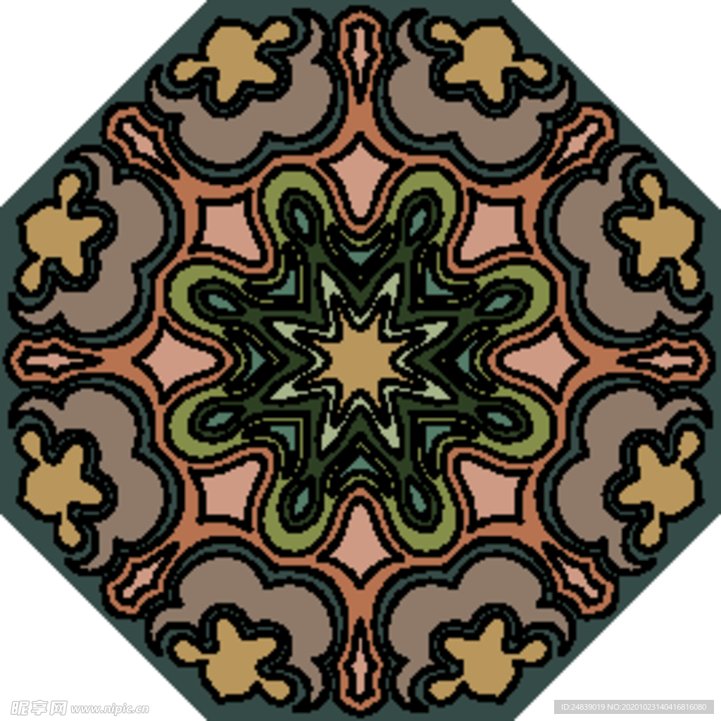 古典少数民族花纹底纹矢量