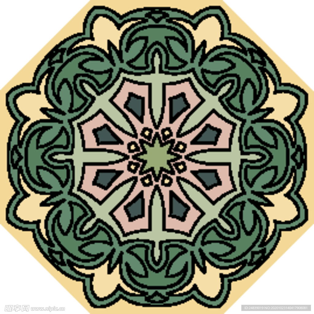 古典少数民族花纹底纹矢量