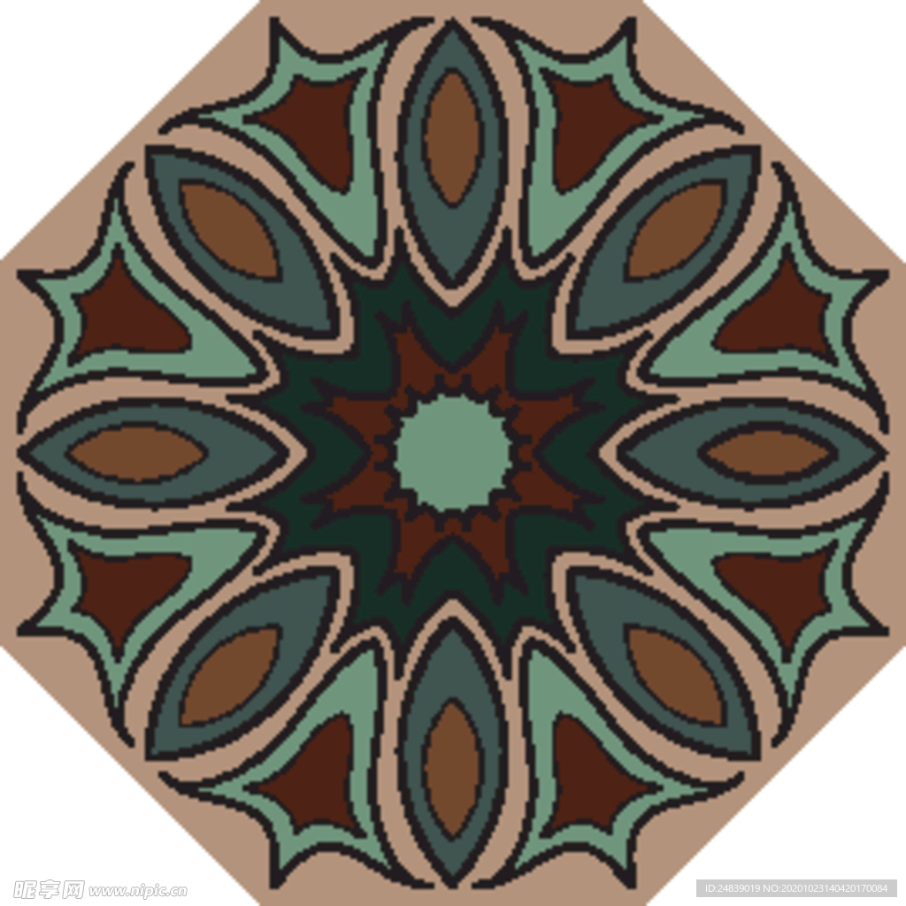 古典少数民族花纹底纹矢量