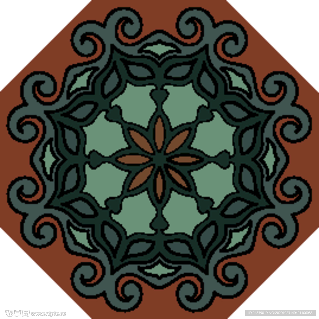 古典少数民族花纹底纹矢量