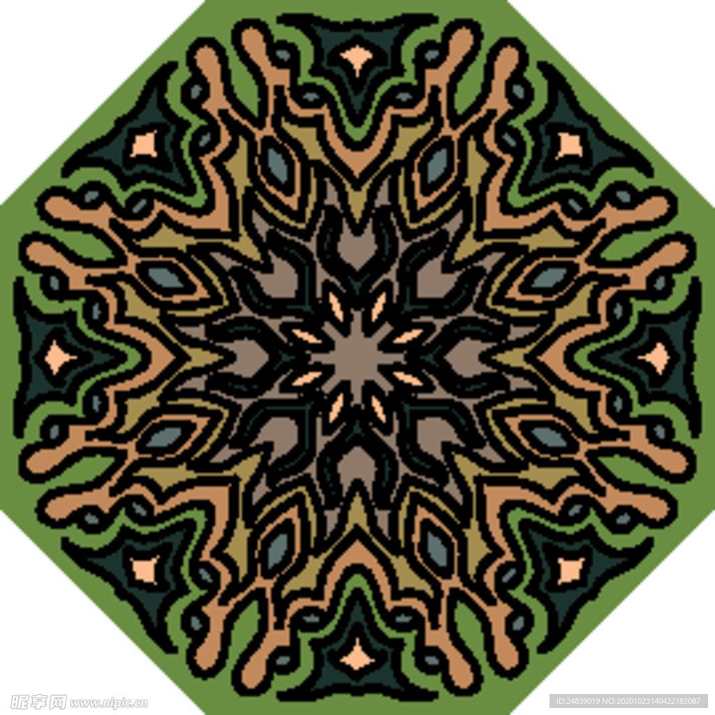 古典少数民族花纹底纹矢量