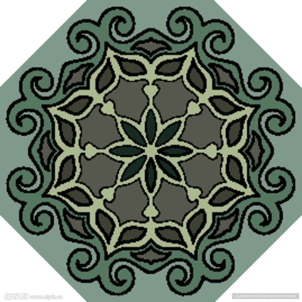 古典少数民族花纹底纹矢量