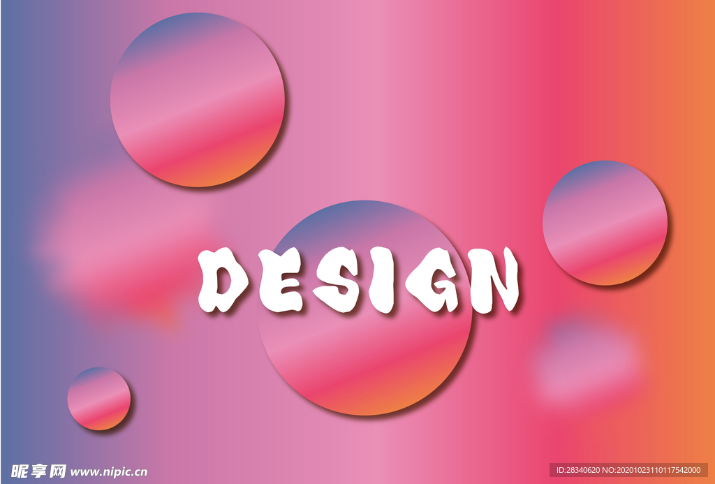 渐变kv海报背景设计