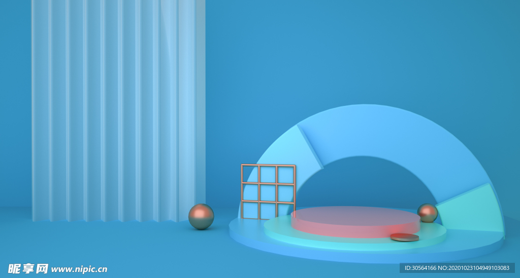 展台立体促销活动背景海报素材