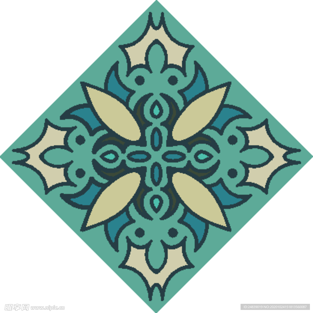 古典少数民族花纹底纹矢量