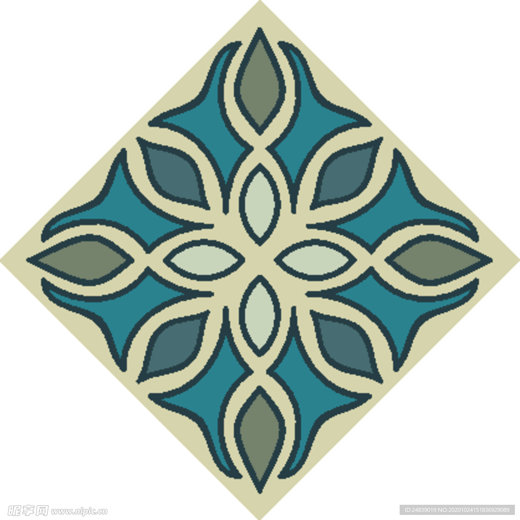 古典少数民族花纹底纹矢量