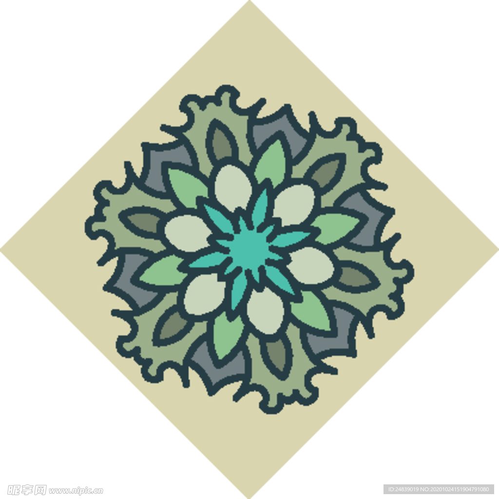 古典少数民族花纹底纹矢量