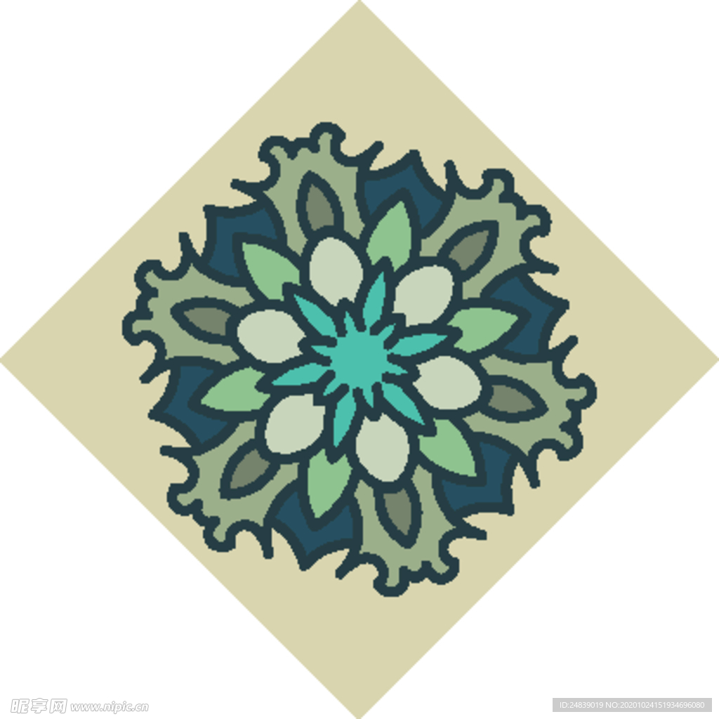 古典少数民族花纹底纹矢量