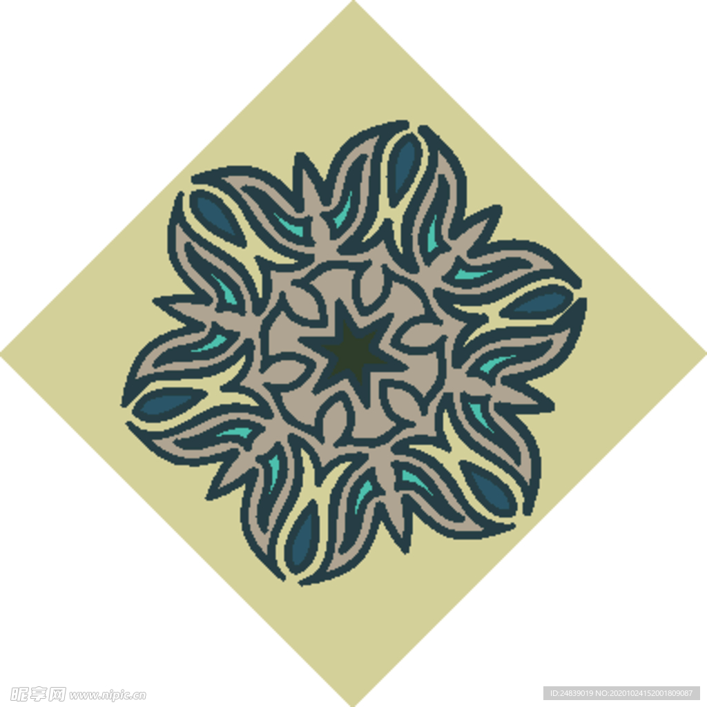 古典少数民族花纹底纹矢量