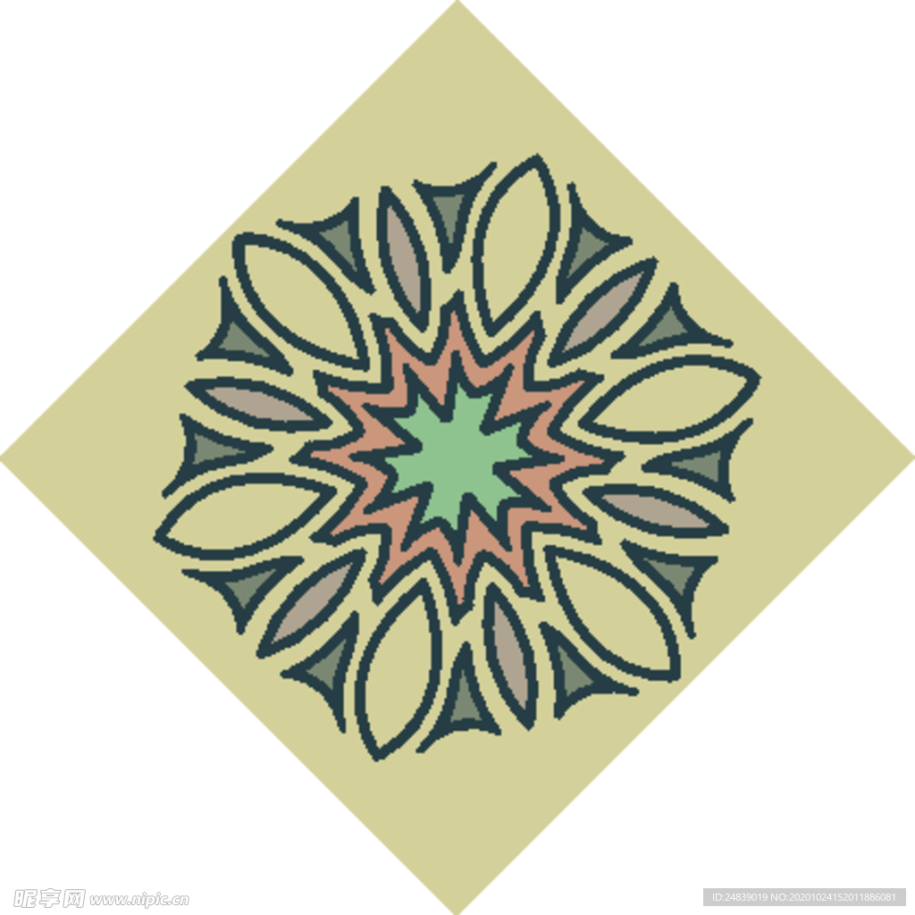 古典少数民族花纹底纹矢量