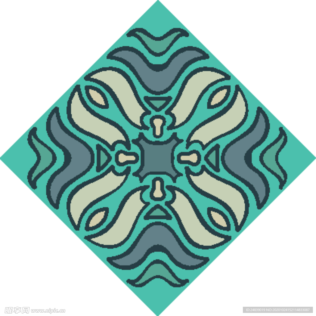 古典少数民族花纹底纹矢量