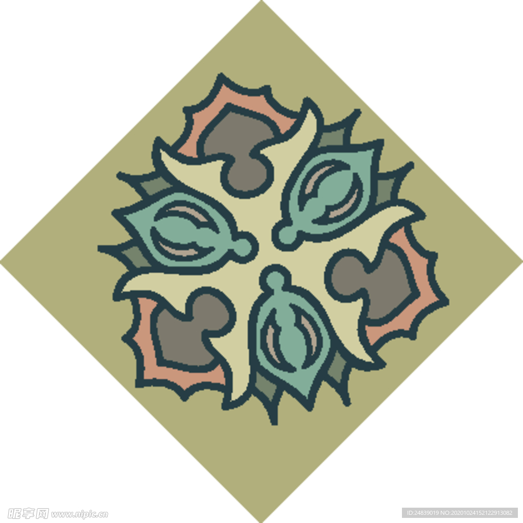 古典少数民族花纹底纹矢量