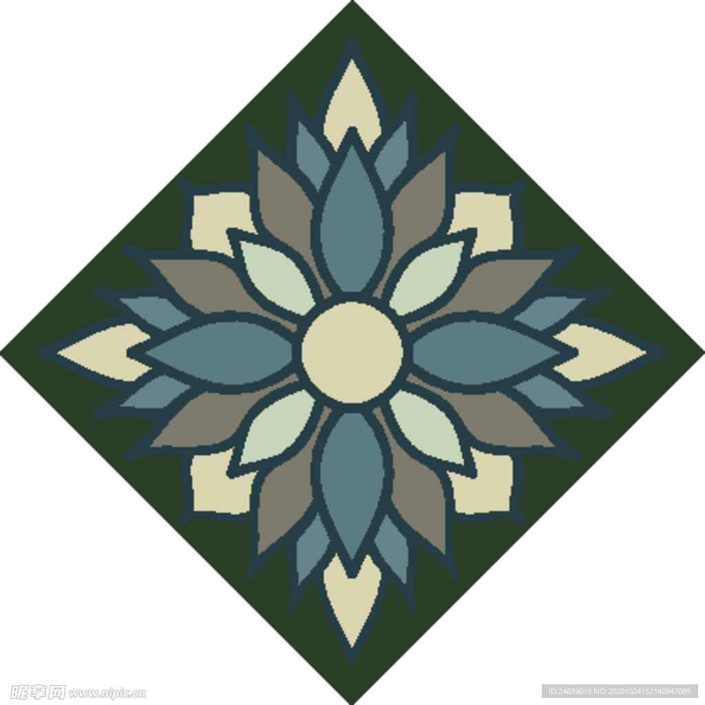 古典少数民族花纹底纹矢量