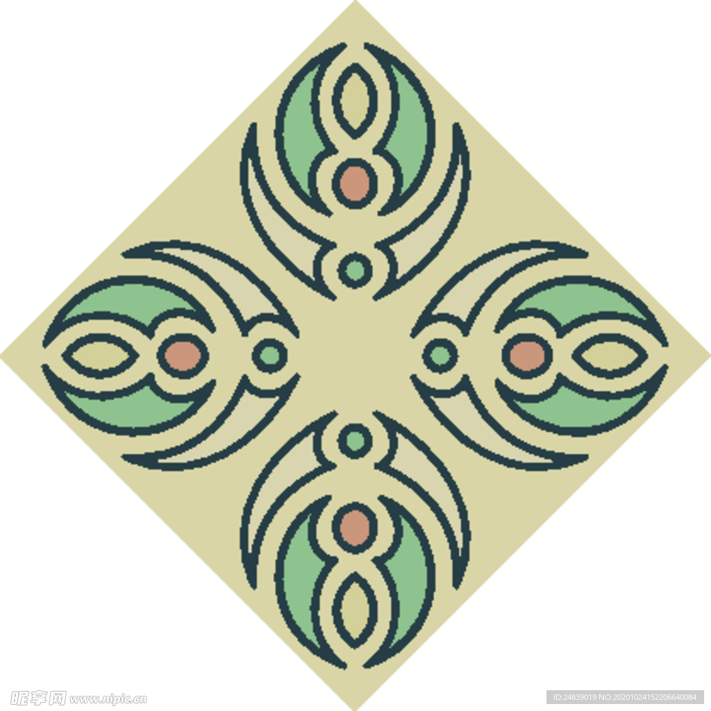 古典少数民族花纹底纹矢量