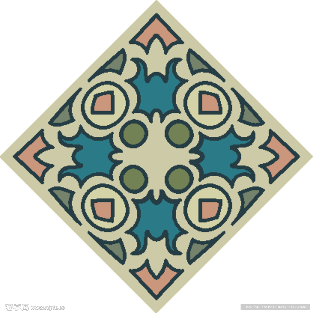 古典少数民族花纹底纹矢量