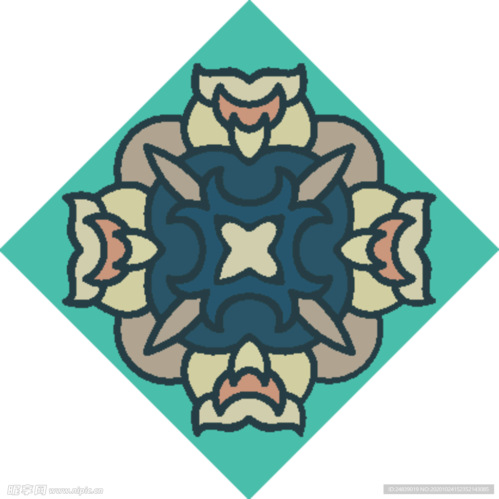 古典少数民族花纹底纹矢量