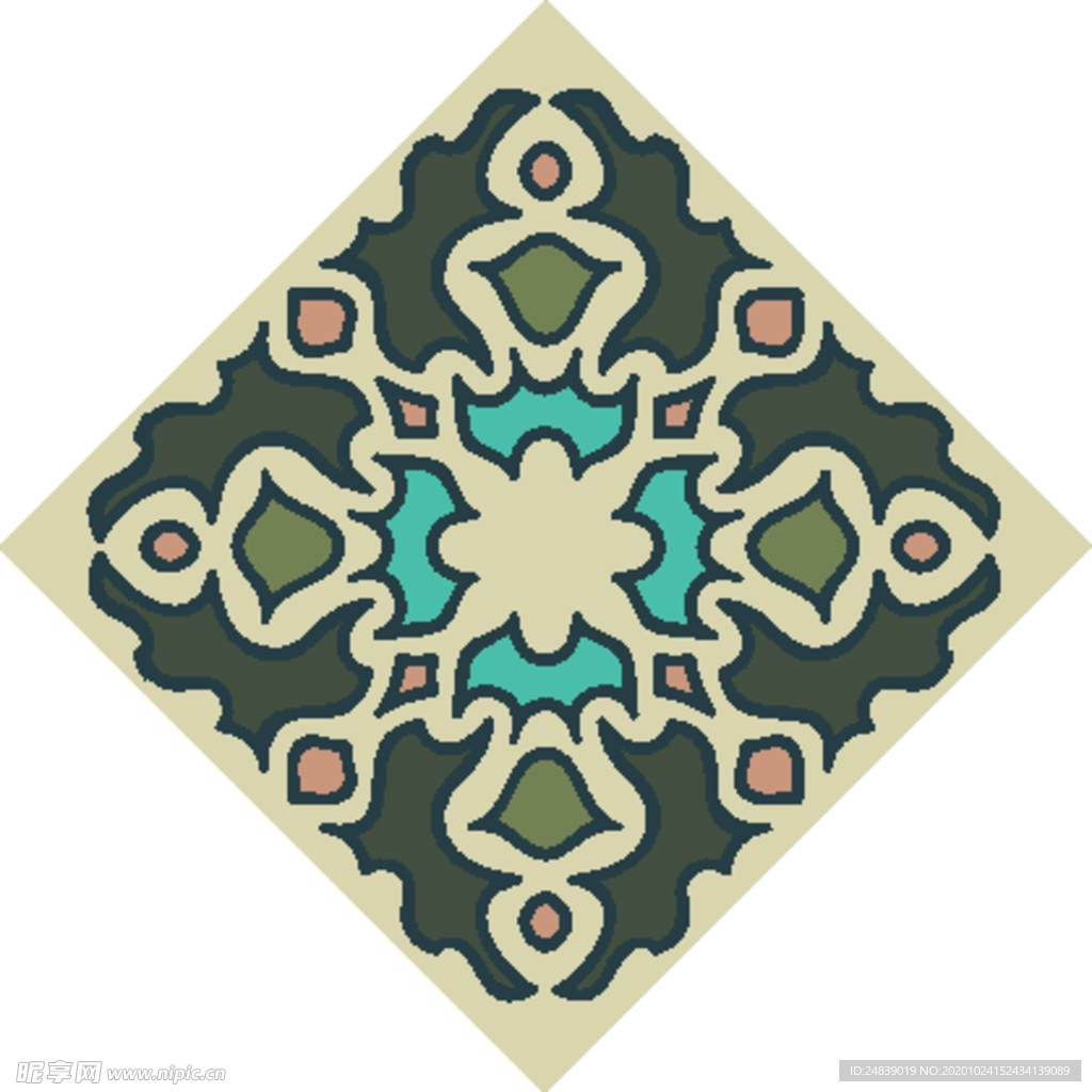 古典少数民族花纹底纹矢量