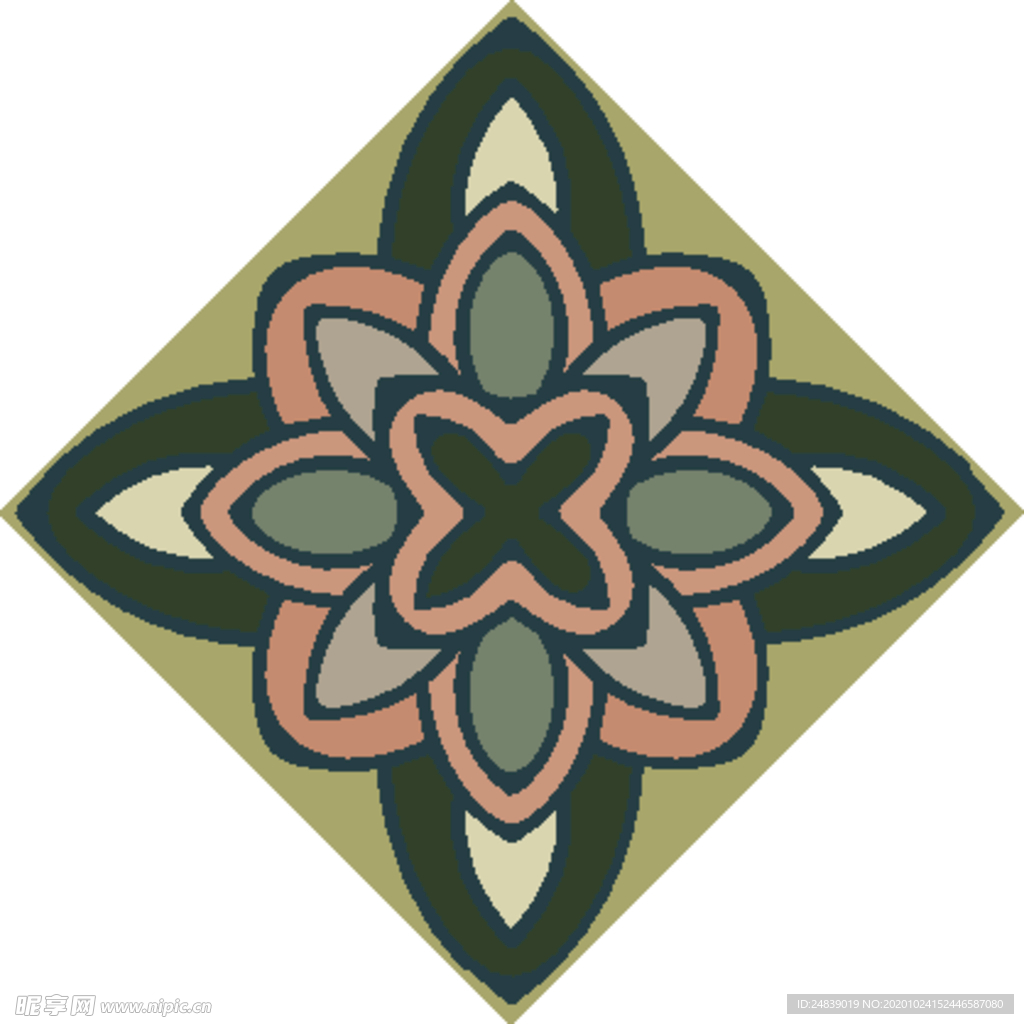 古典少数民族花纹底纹矢量