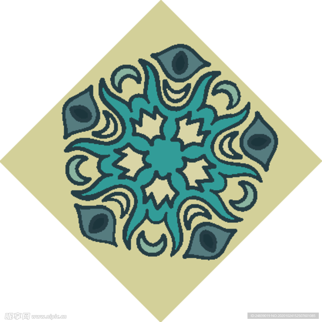 古典少数民族花纹底纹矢量