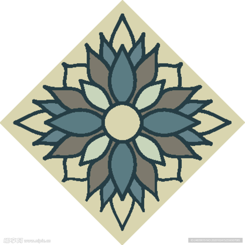 古典少数民族花纹底纹矢量