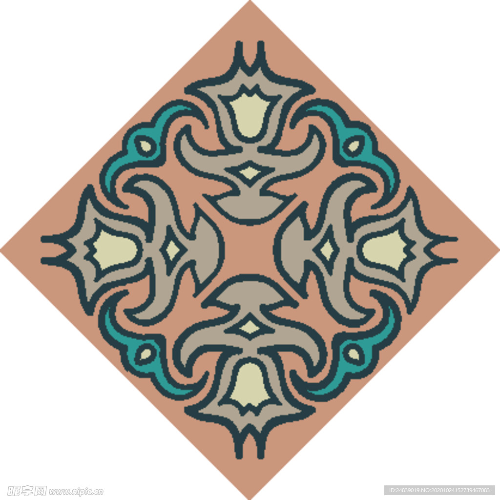 古典少数民族花纹底纹矢量