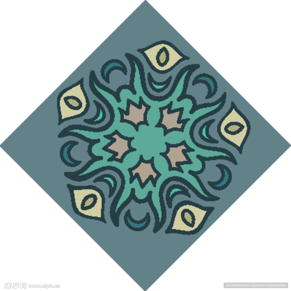 古典少数民族花纹底纹矢量