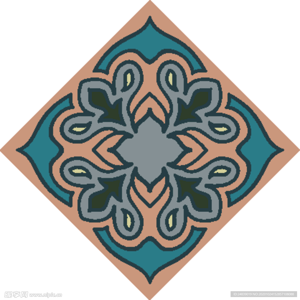 古典少数民族花纹底纹矢量