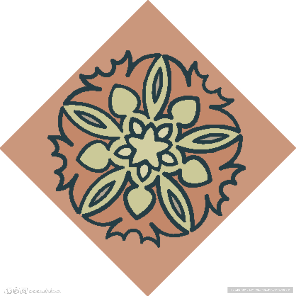 古典少数民族花纹底纹矢量