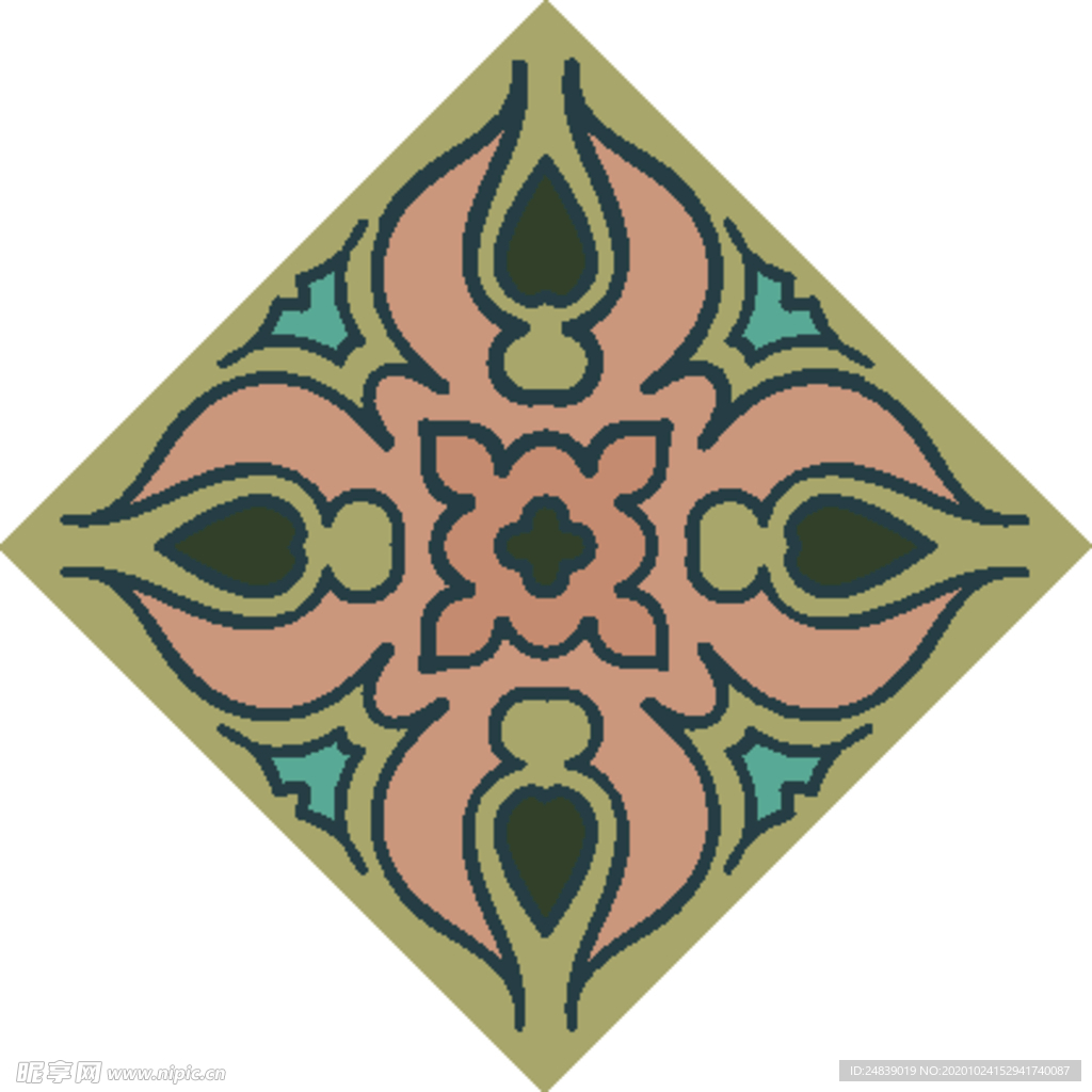 古典少数民族花纹底纹矢量