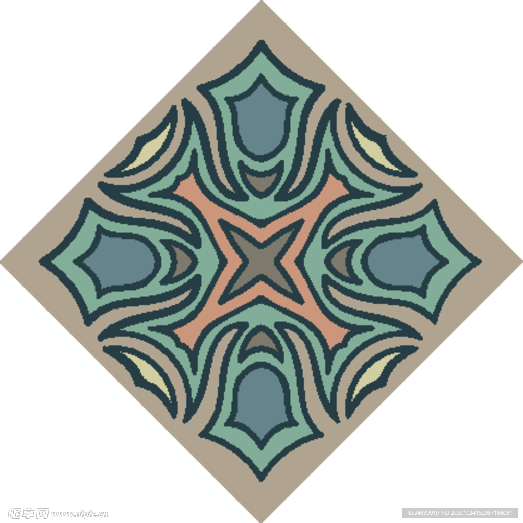 古典少数民族花纹底纹矢量