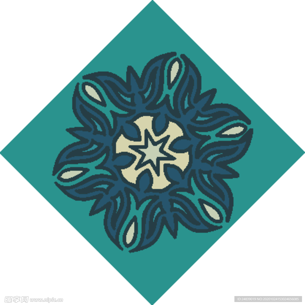 古典少数民族花纹底纹矢量