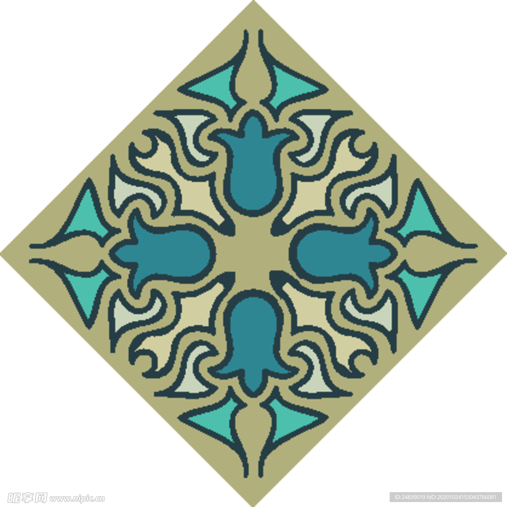 古典少数民族花纹底纹矢量