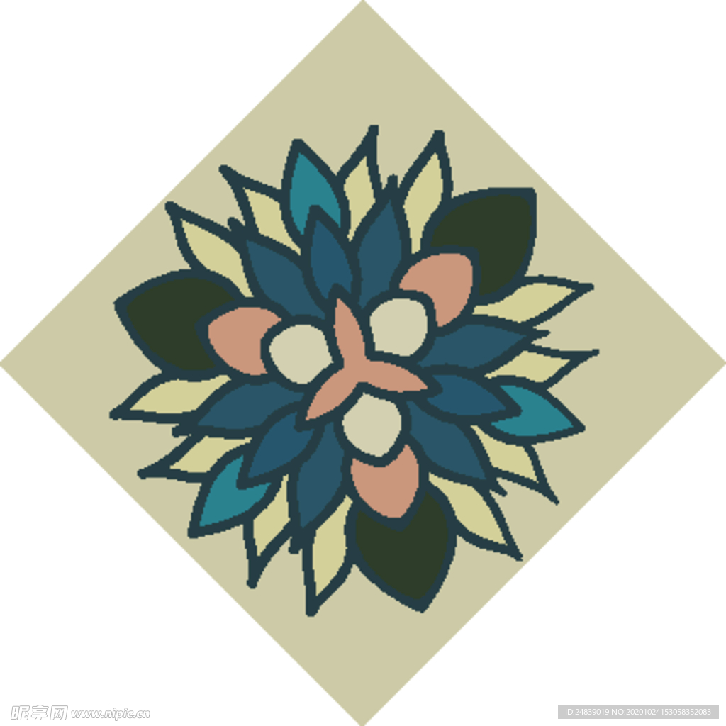 古典少数民族花纹底纹矢量