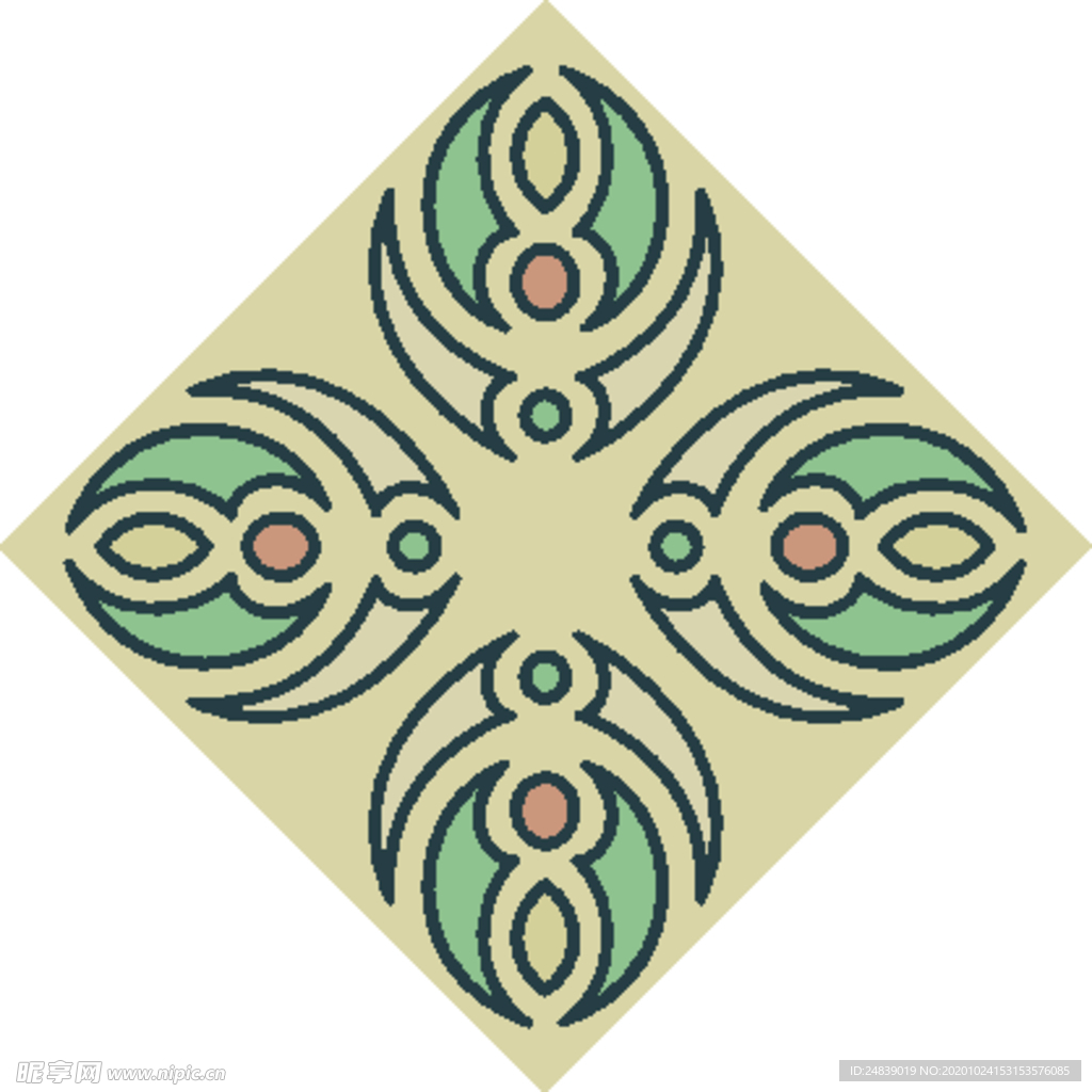 古典少数民族花纹底纹矢量