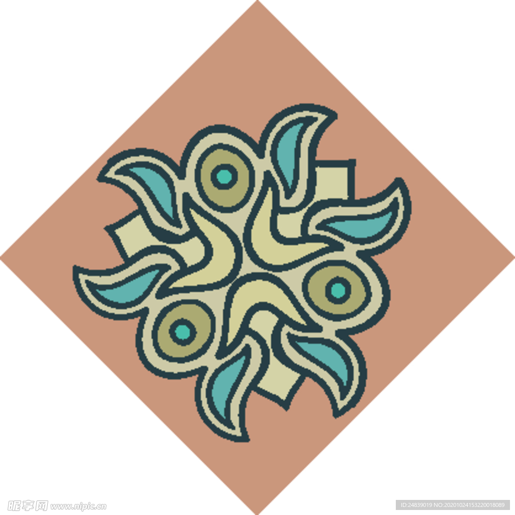 古典少数民族花纹底纹矢量