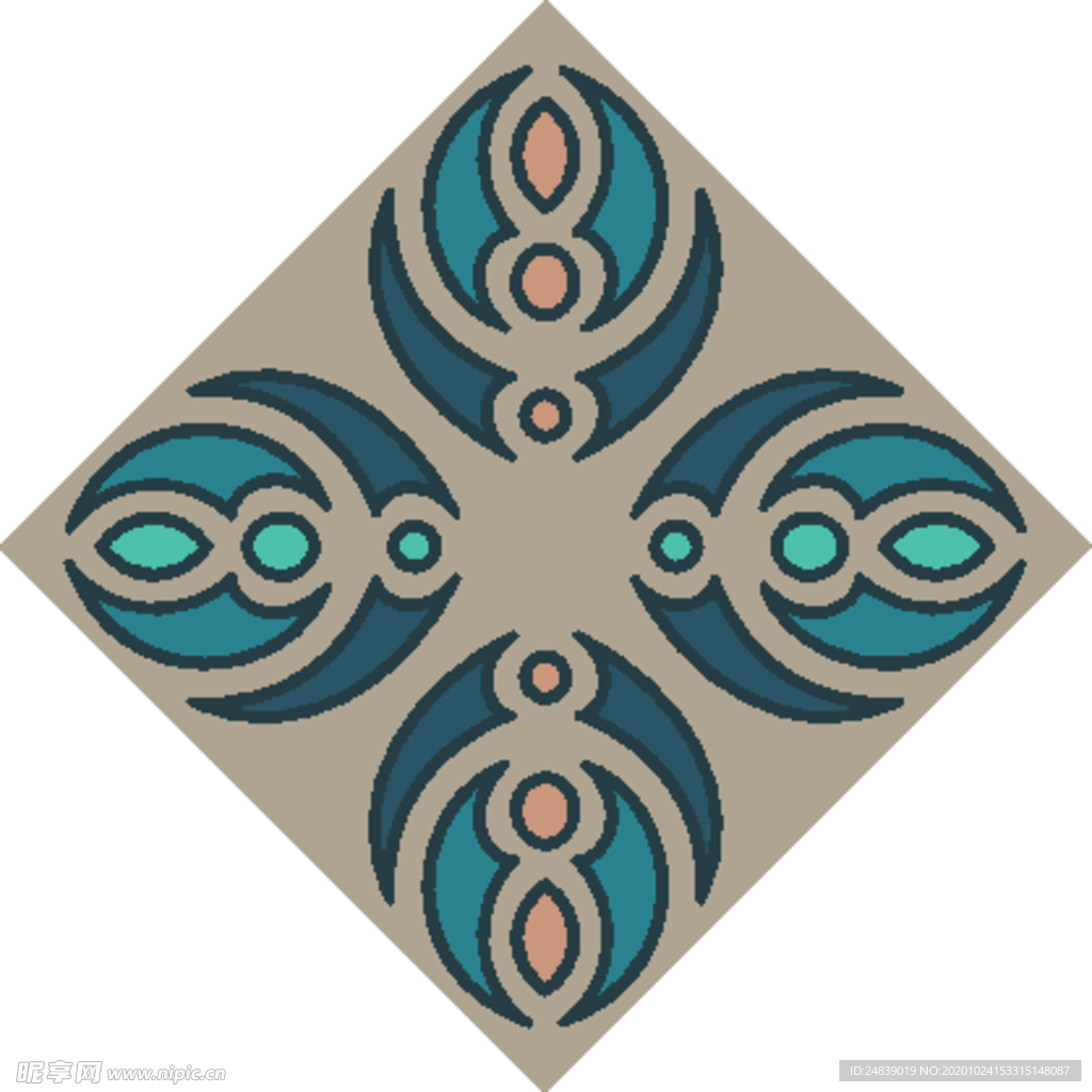 古典少数民族花纹底纹矢量