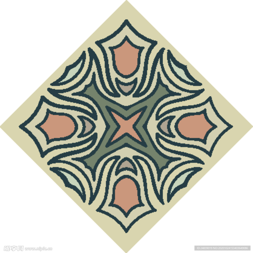 古典少数民族花纹底纹矢量