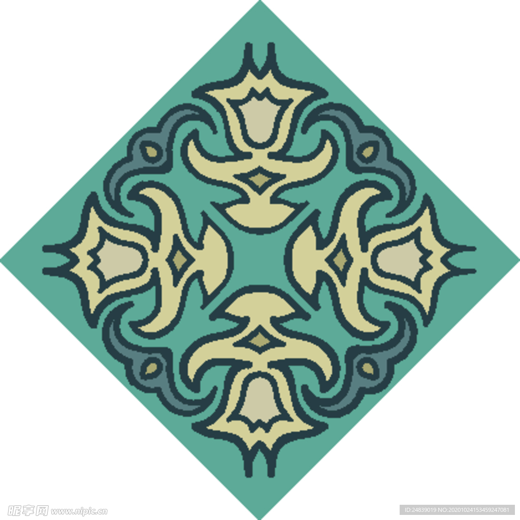 古典少数民族花纹底纹矢量