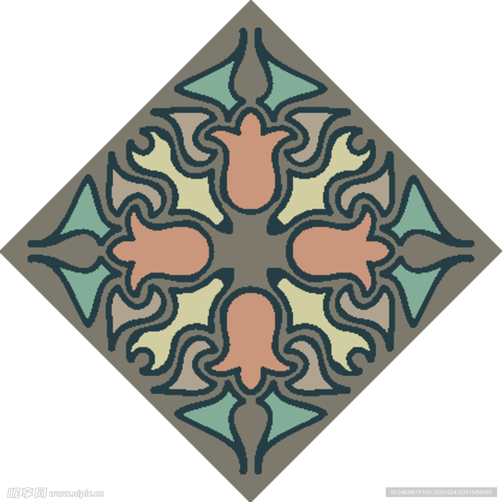 古典少数民族花纹底纹矢量